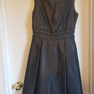 Gray / Silver Semi Formal Dress w/ Beading